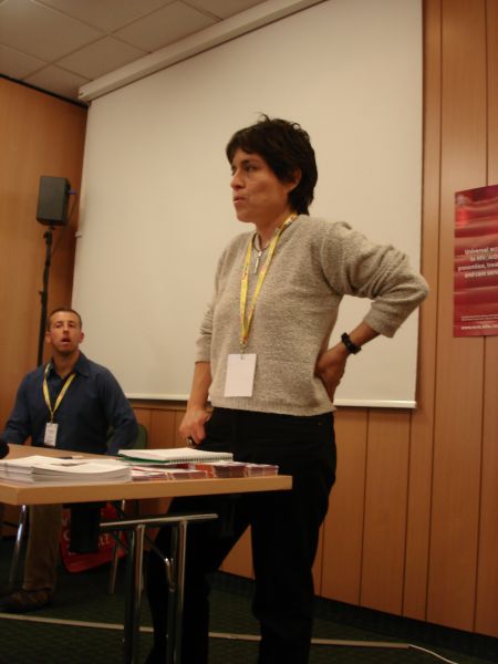 Violeta Barrientos introduces the workshop